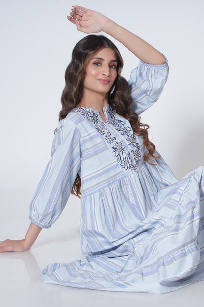 Stitched 1 Piece Yarn Dyed Dress