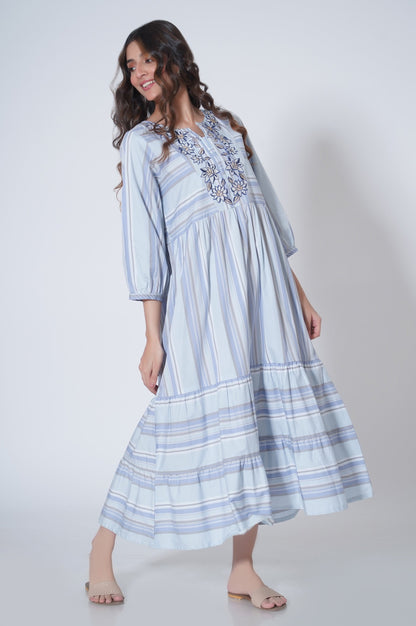 Stitched 1 Piece Yarn Dyed Dress