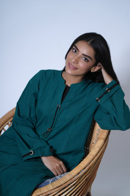 Stitched 1 Piece Stylized Cambric Shirt