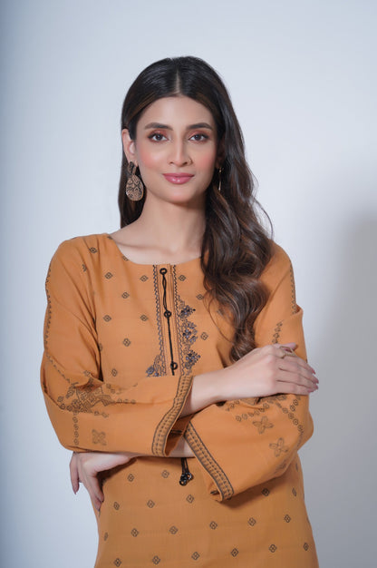 Stitched 1 Piece Embroidered  Jacquard Shirt