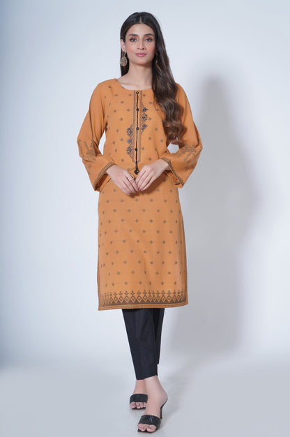 Stitched 1 Piece Embroidered  Jacquard Shirt