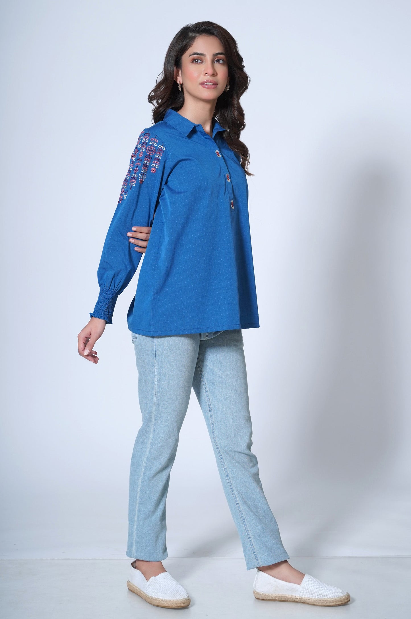 Stitched 1 Piece Yarn Dyed Top