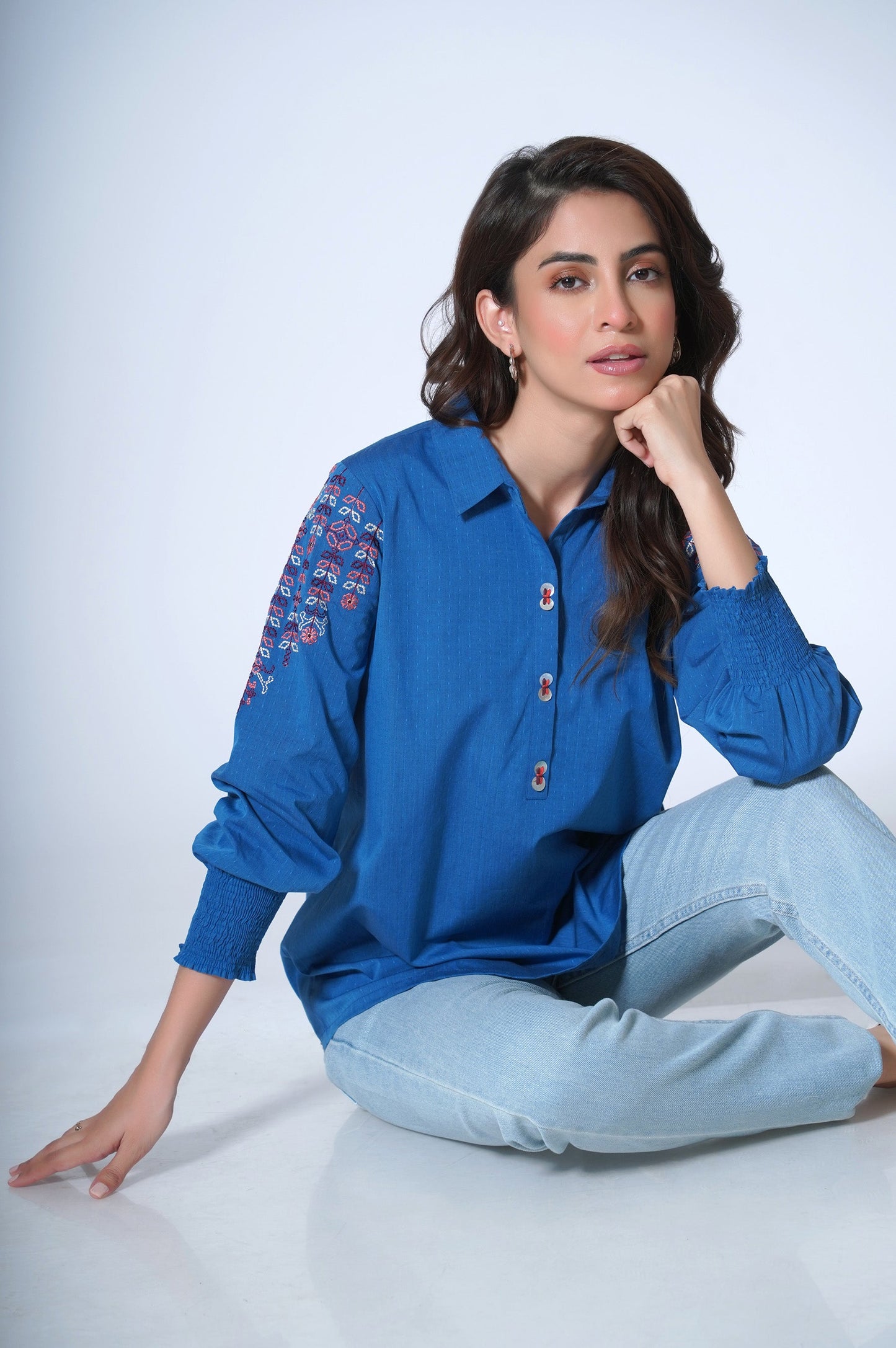 Stitched 1 Piece Yarn Dyed Top