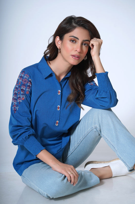 Stitched 1 Piece Yarn Dyed Top