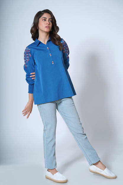 Stitched 1 Piece Yarn Dyed Top