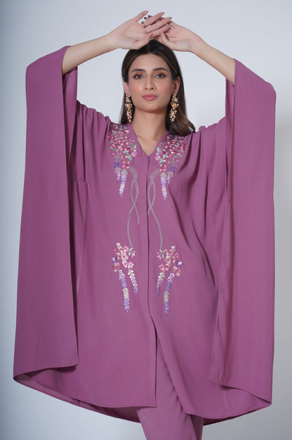 Stitched 2 piece Crepe Pocho Suit