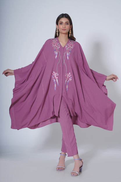 Stitched 2 piece Crepe Pocho Suit