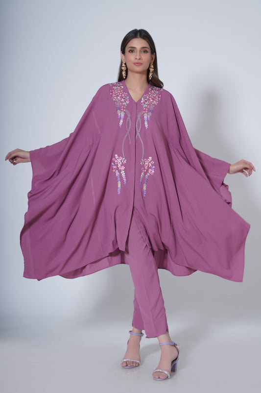 Stitched 2 piece Crepe Pocho Suit