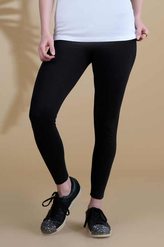 Basic Plain Tights - Black