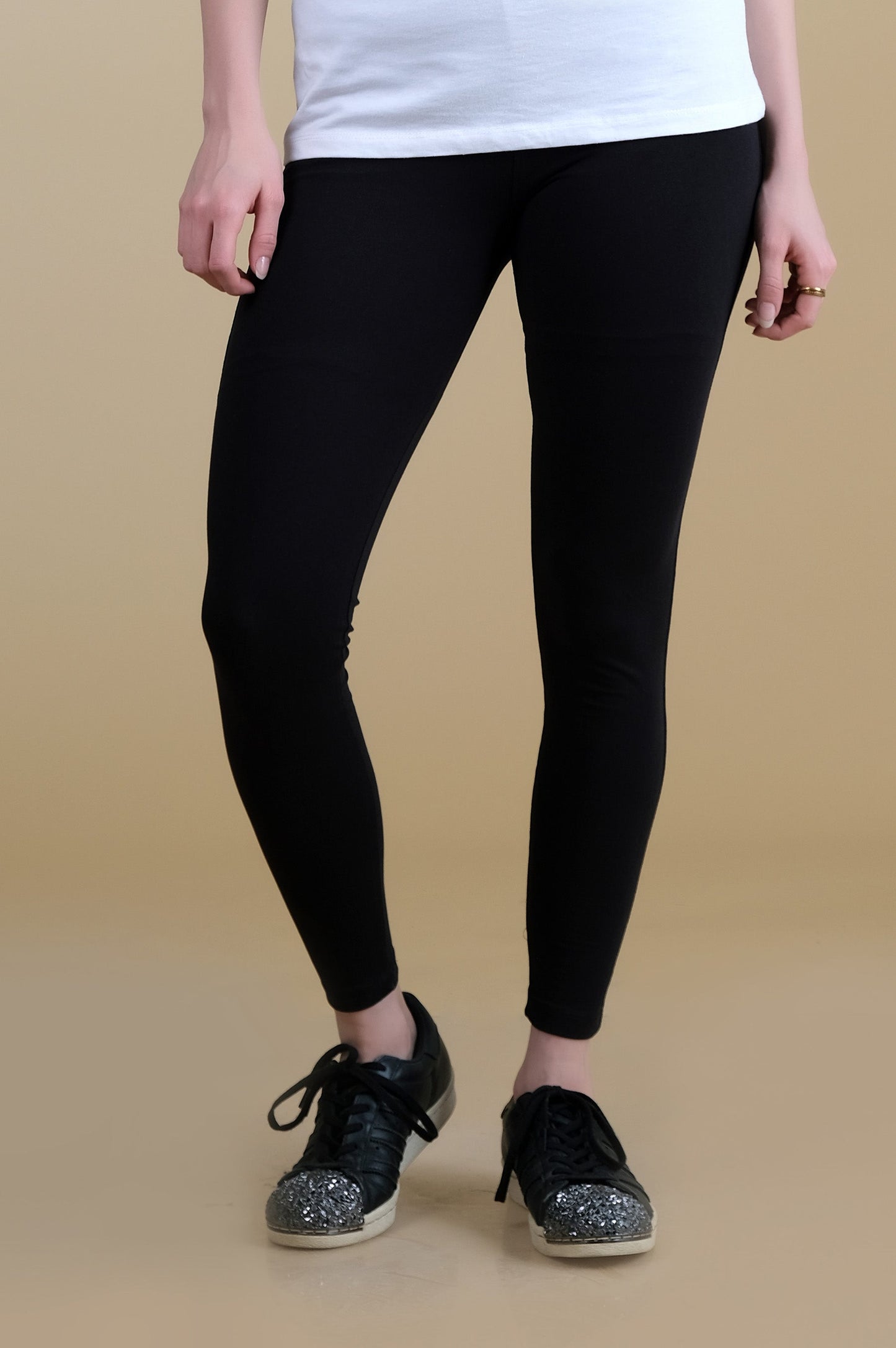 Basic Plain Tights - Black