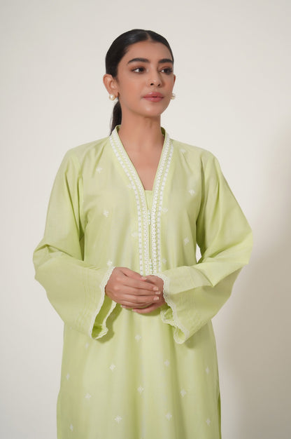 Stitched 1 Piece Embroidered Chikankari Shirt