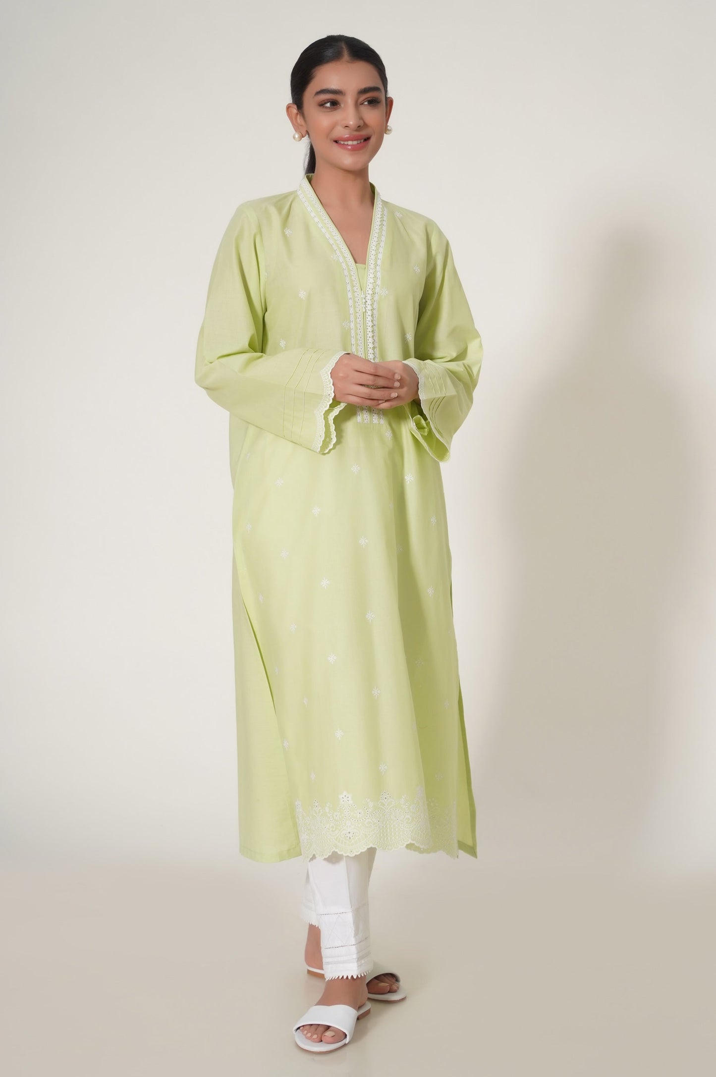 Stitched 1 Piece Embroidered Chikankari Shirt