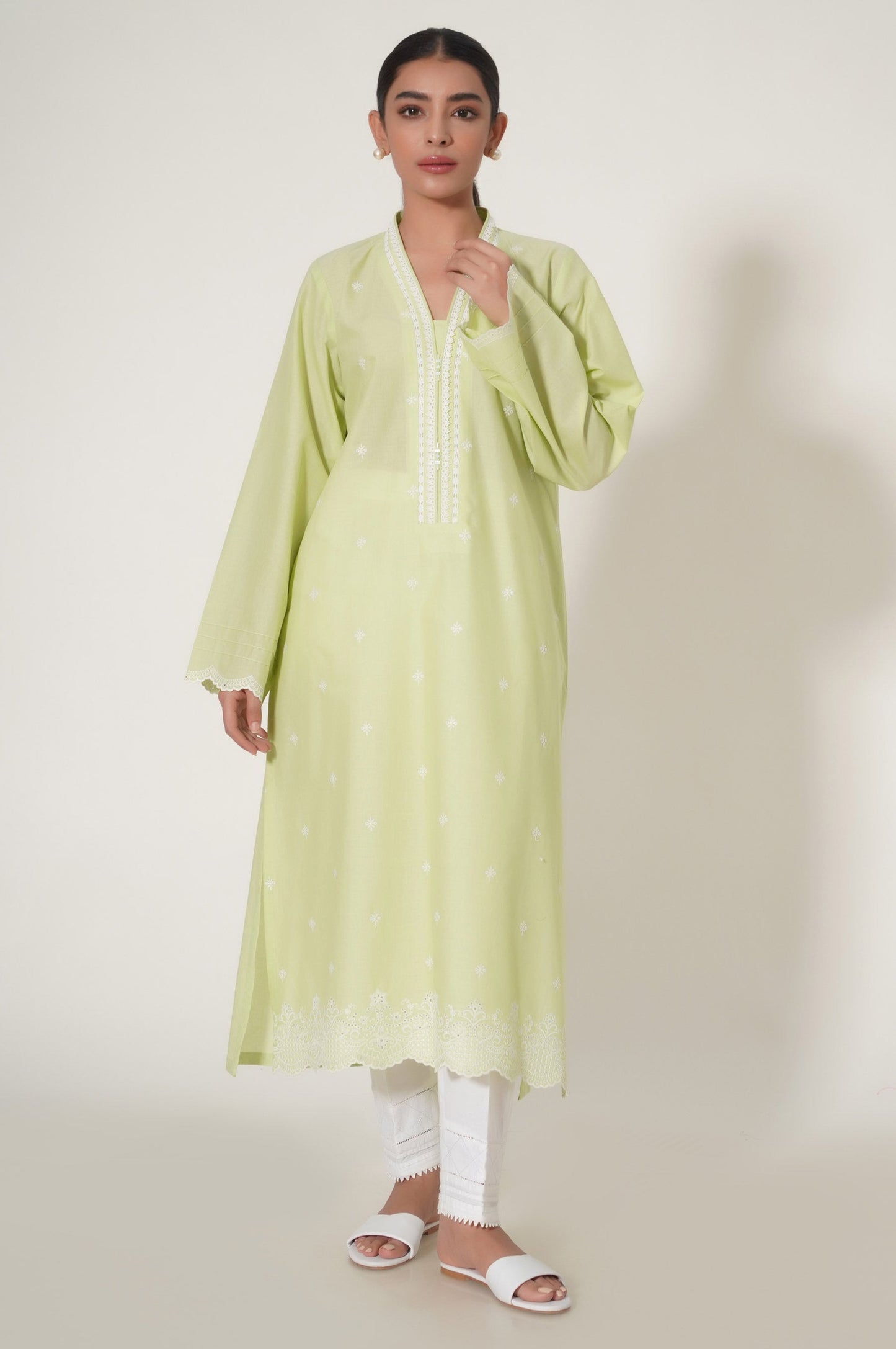 Stitched 1 Piece Embroidered Chikankari Shirt
