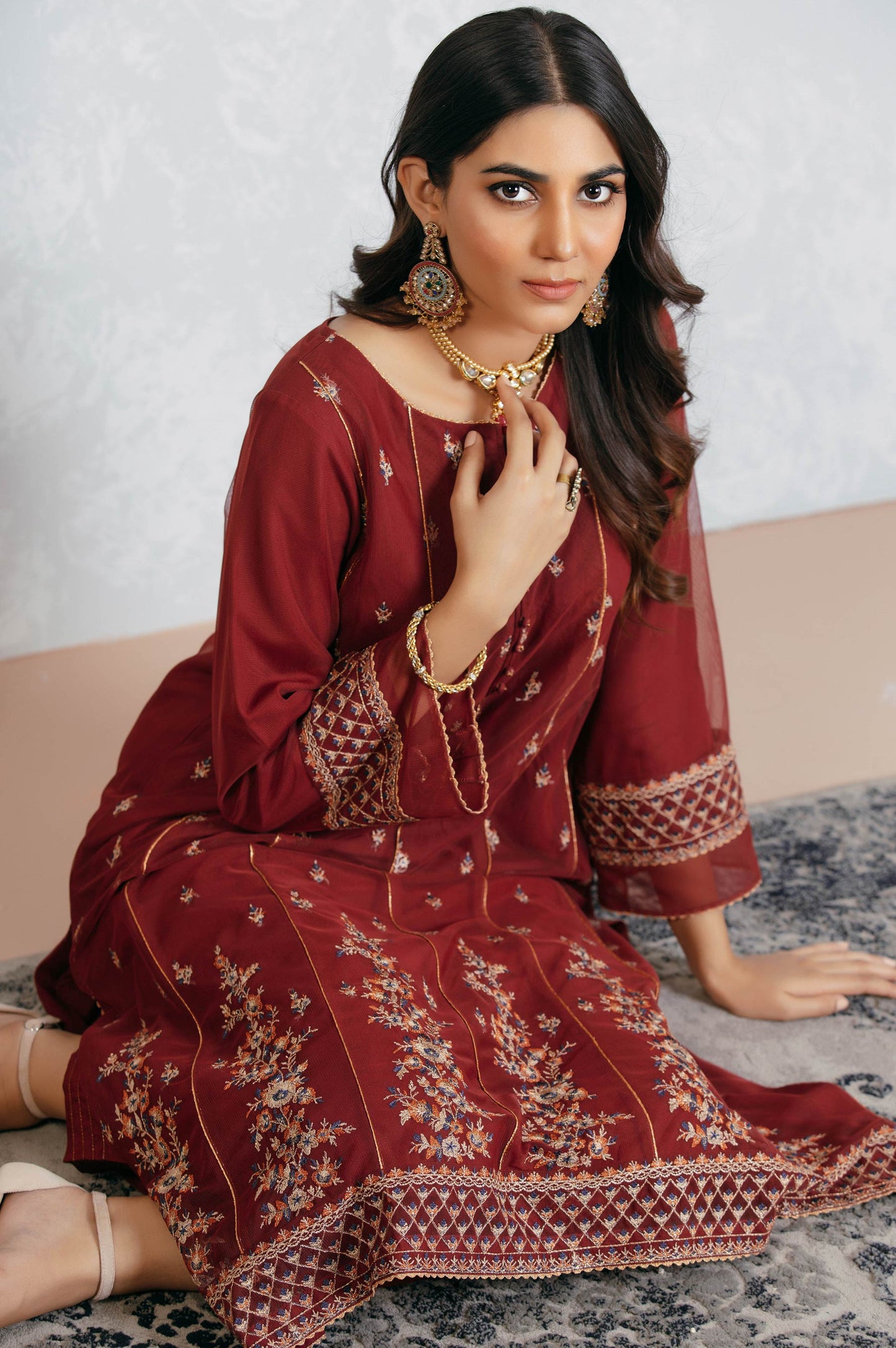 Stitched 1 Piece Embroidered Polynet Shirt