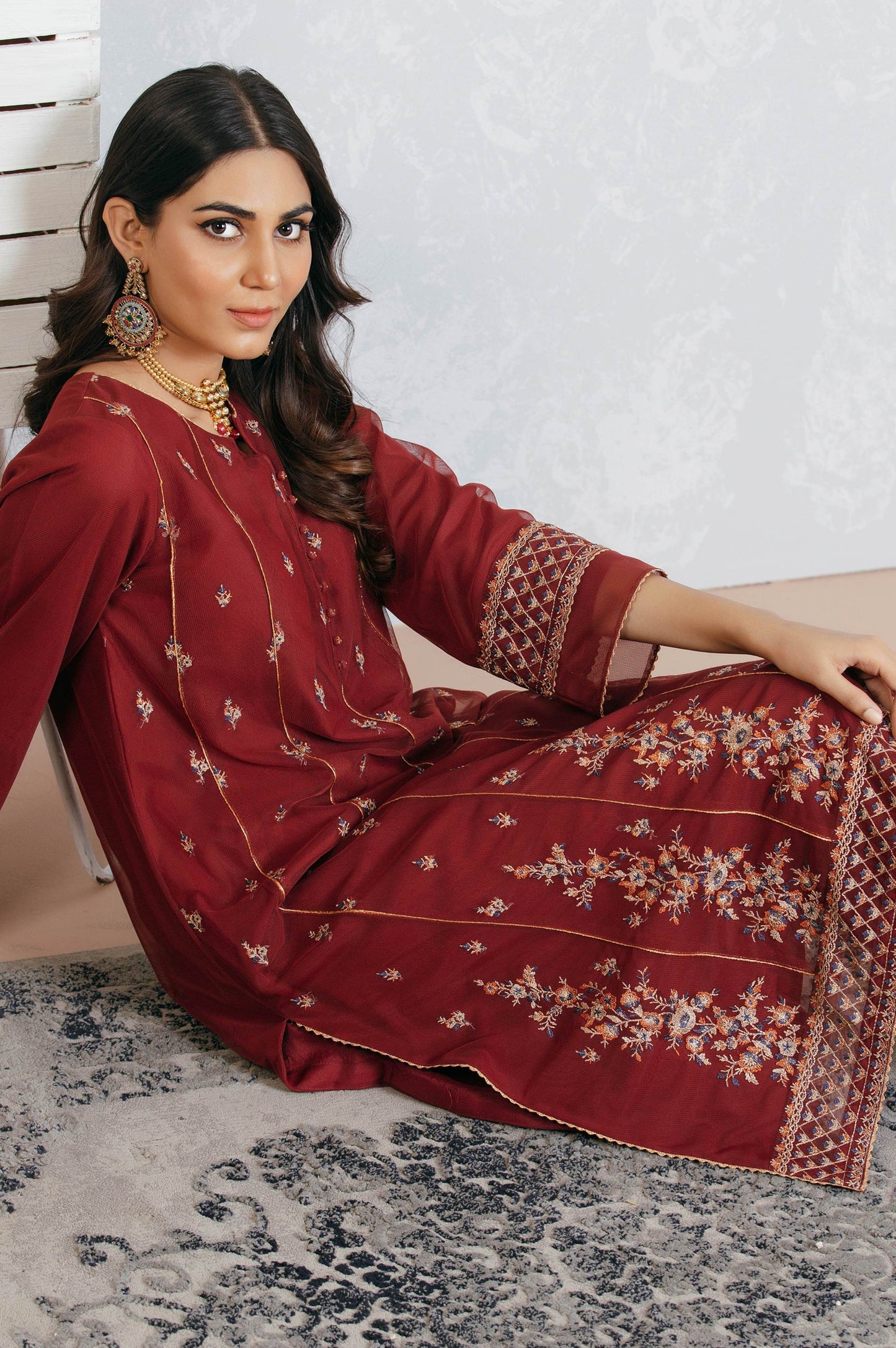 Stitched 1 Piece Embroidered Polynet Shirt