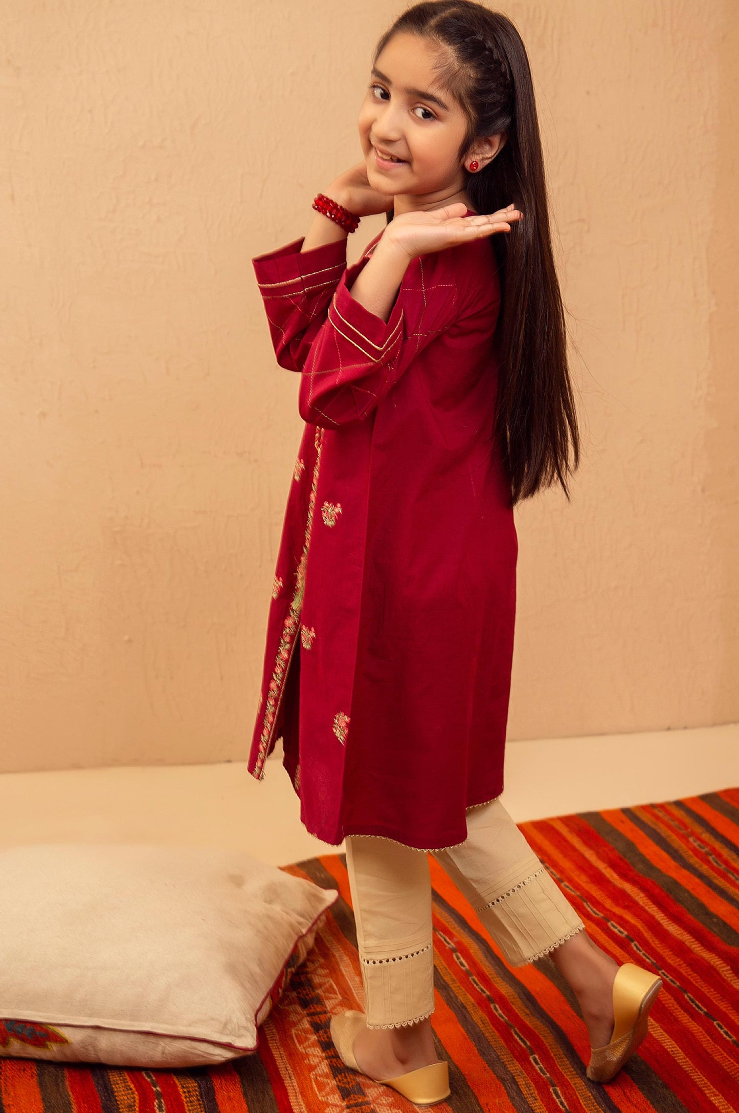 stitched 1 Piece Embroidered Shirt - Cotton