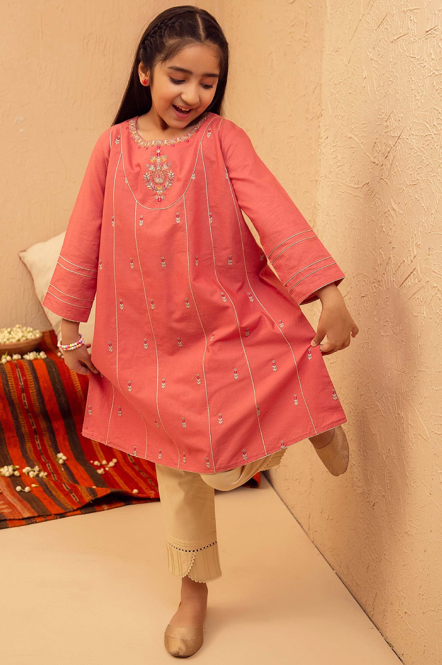 stitched 1 Piece Embroidered Shirt - Cotton