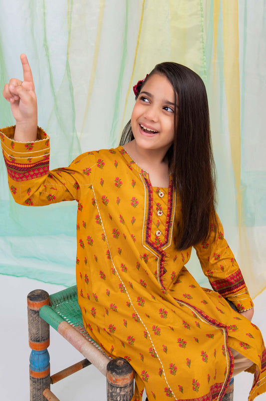 Stitched 1 Piece Embellished Shirt - Cambric