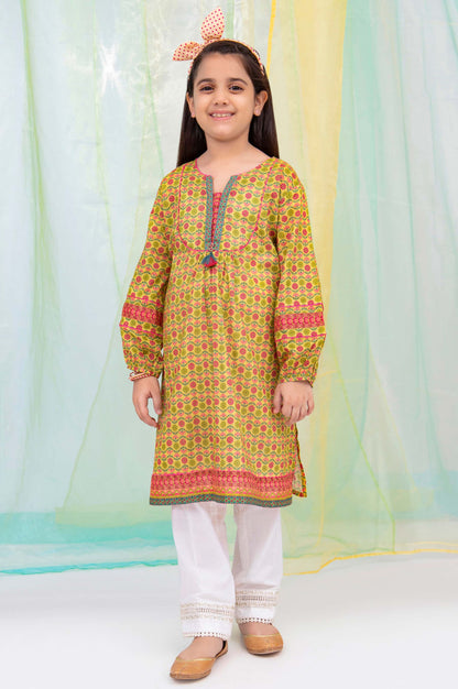 Stitched 1 Piece Embellished Shirt - Cambric