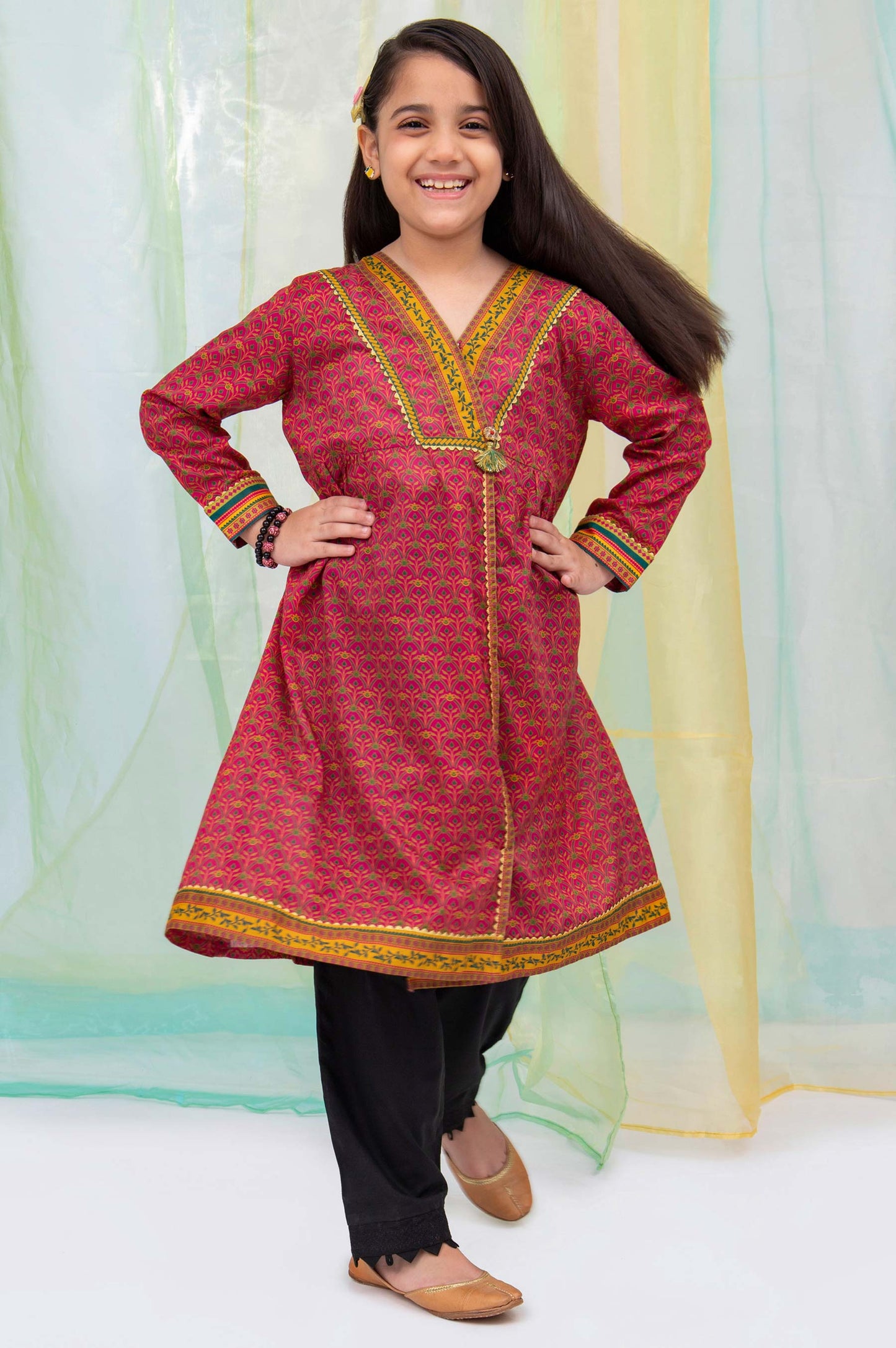 Stitched 1 Piece Embellished Shirt - Cambric