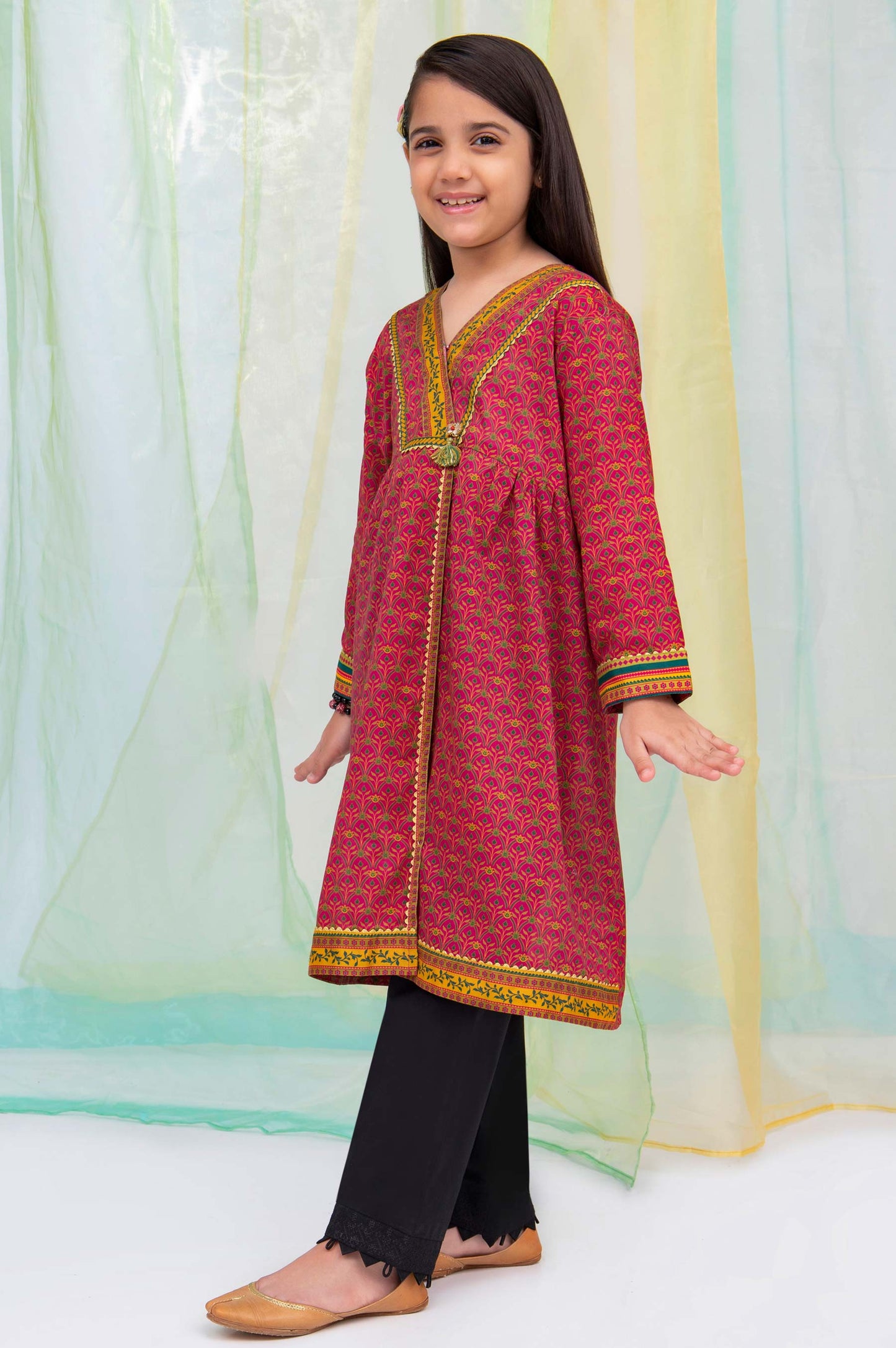 Stitched 1 Piece Embellished Shirt - Cambric