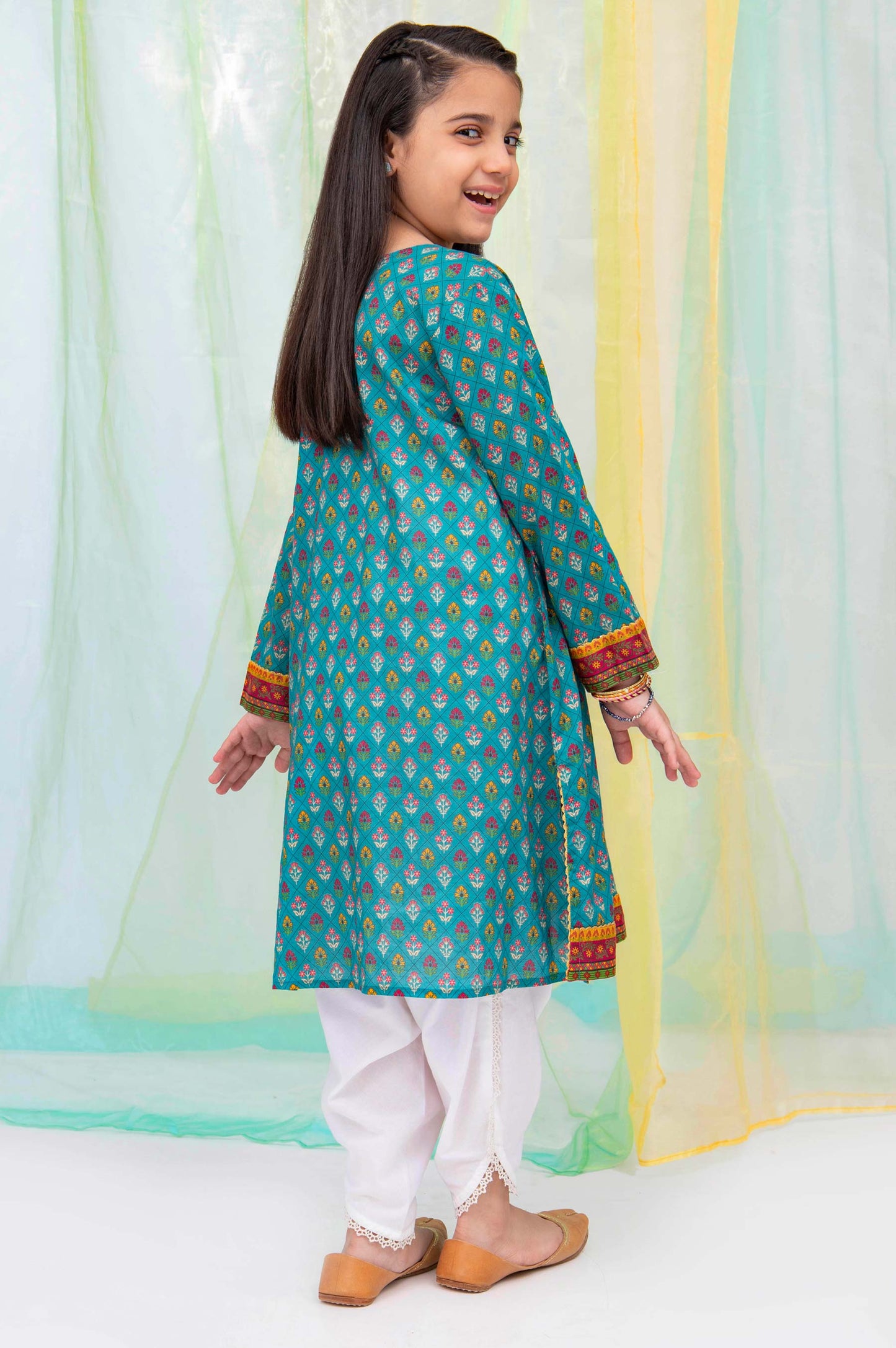 Stitched 1 Piece Embellished Shirt - Cambric