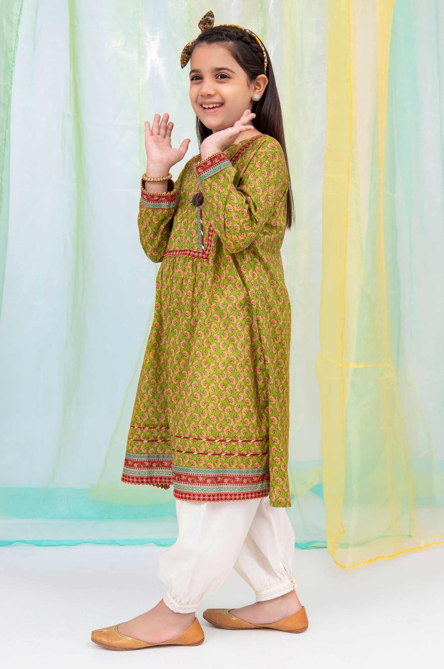 Stitched 1 Piece Embellished Shirt - Cambric