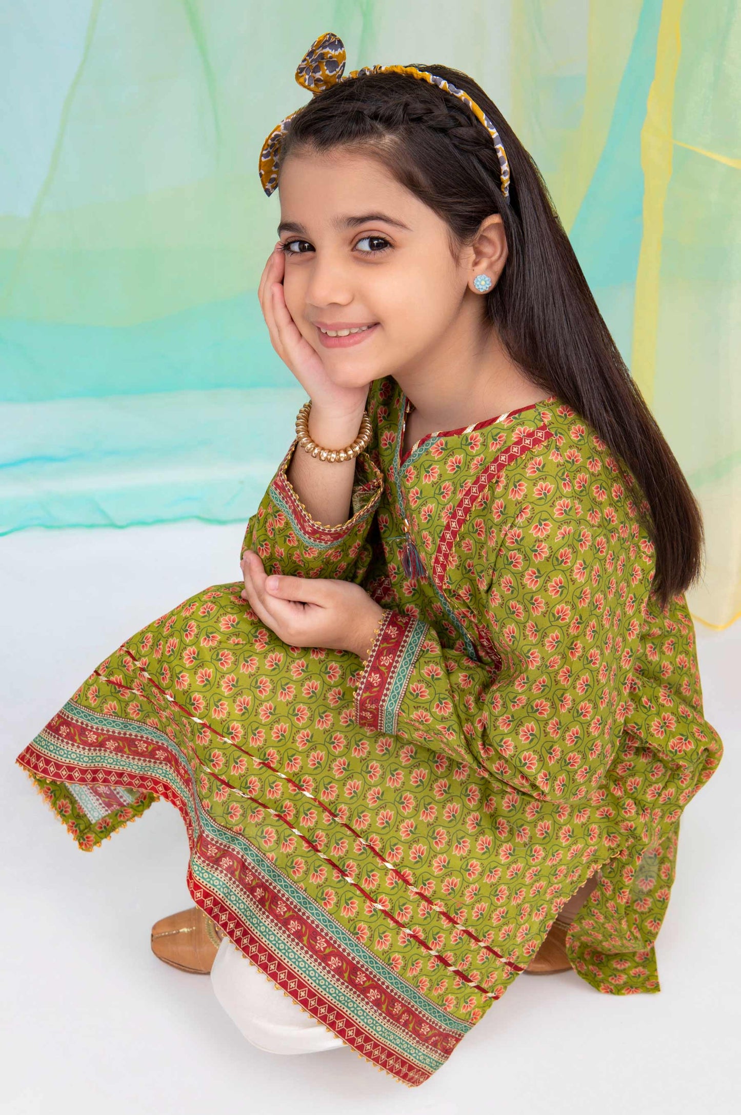 Stitched 1 Piece Embellished Shirt - Cambric