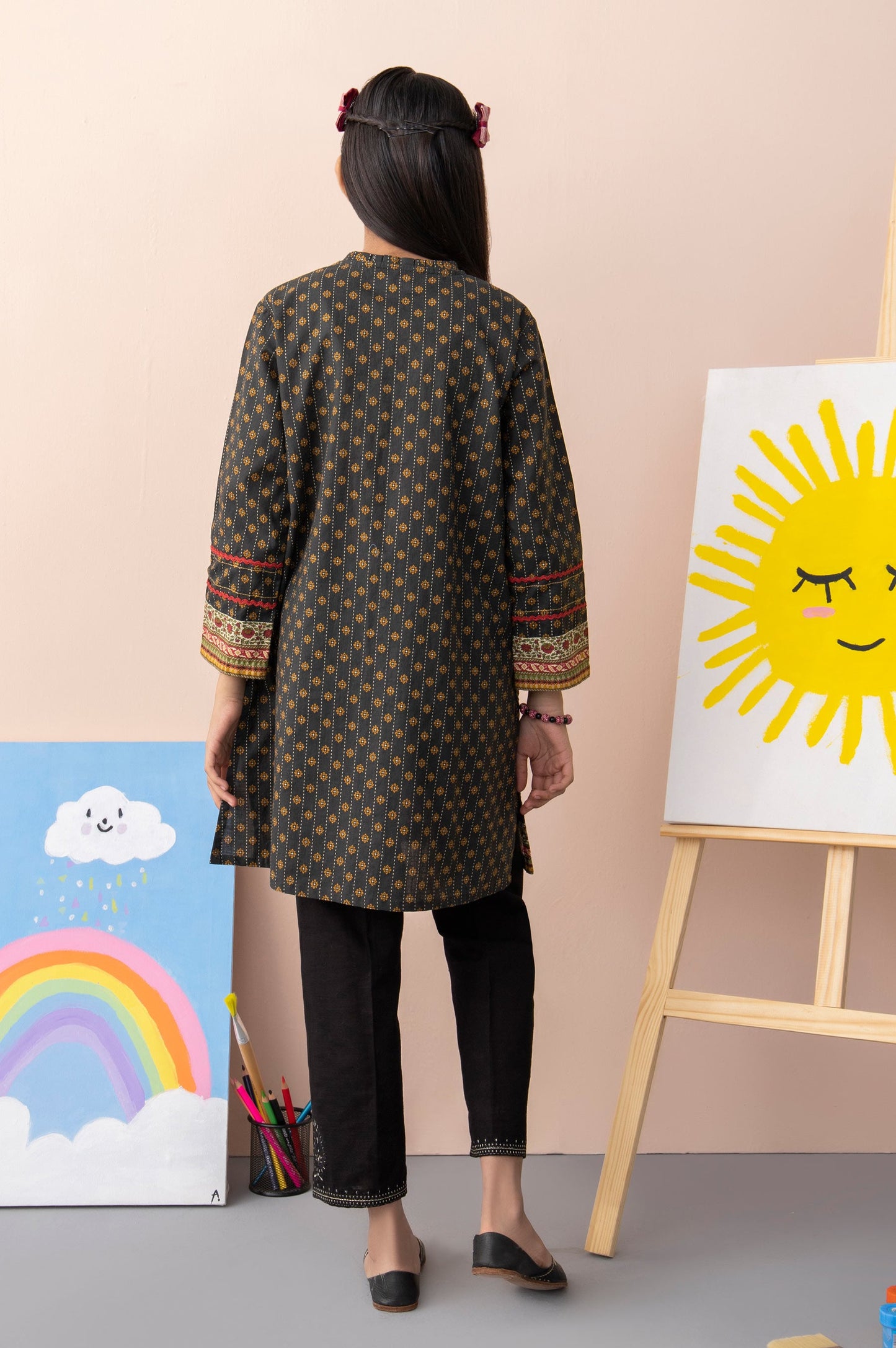 Stitched 1 Piece Printed Khaddar Junior Shirt