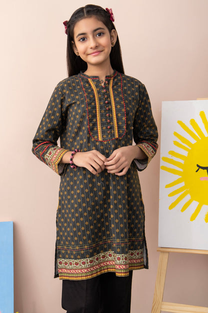 Stitched 1 Piece Printed Khaddar Junior Shirt