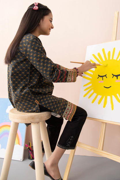 Stitched 1 Piece Printed Khaddar Junior Shirt