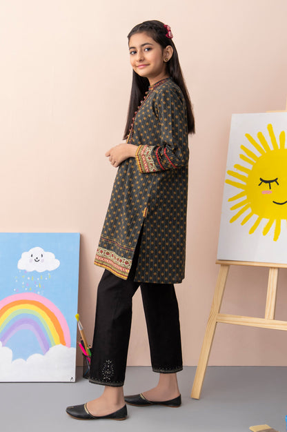 Stitched 1 Piece Printed Khaddar Junior Shirt