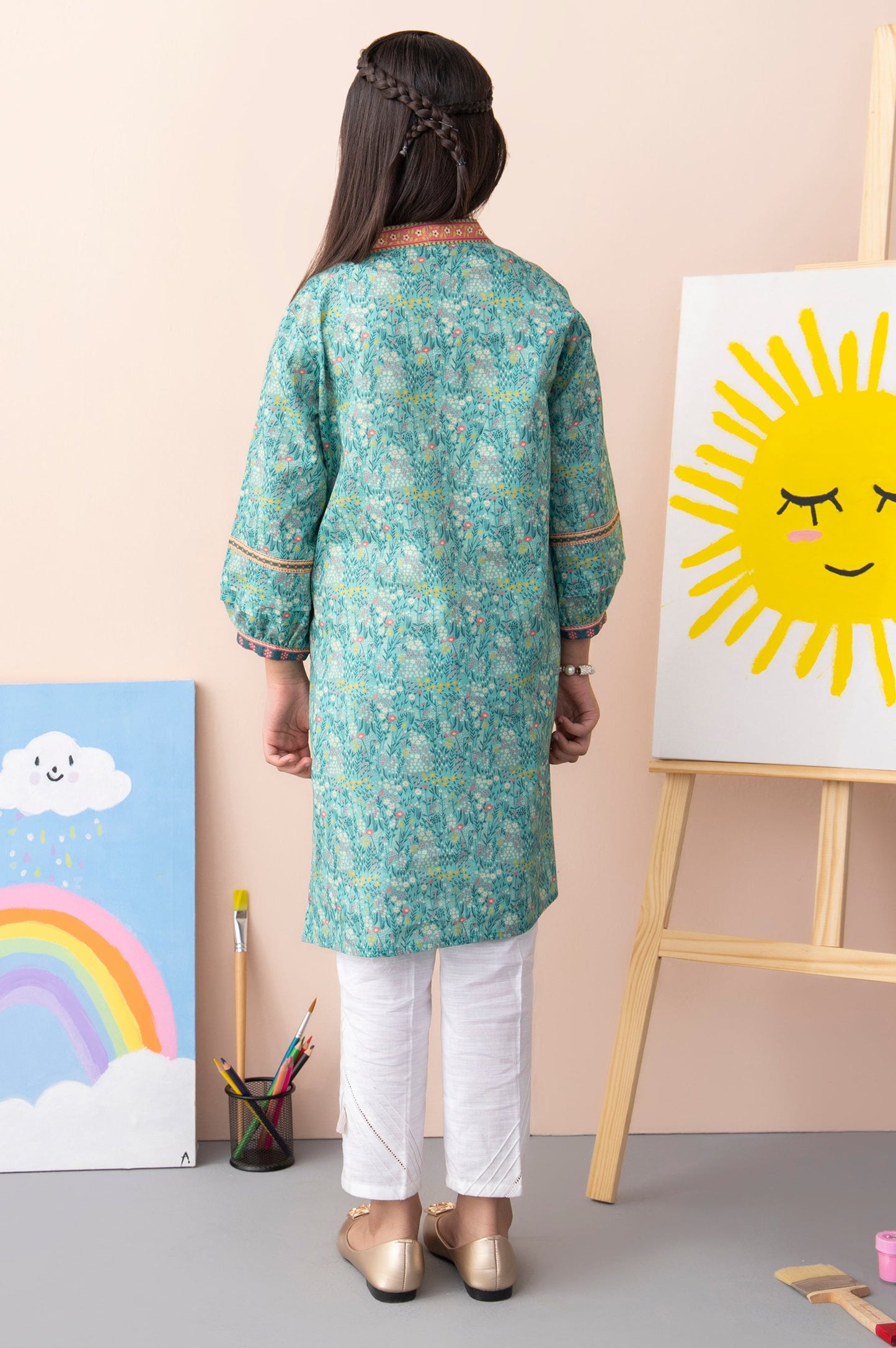 Stitched 1 Piece Printed Khaddar Junior Shirt