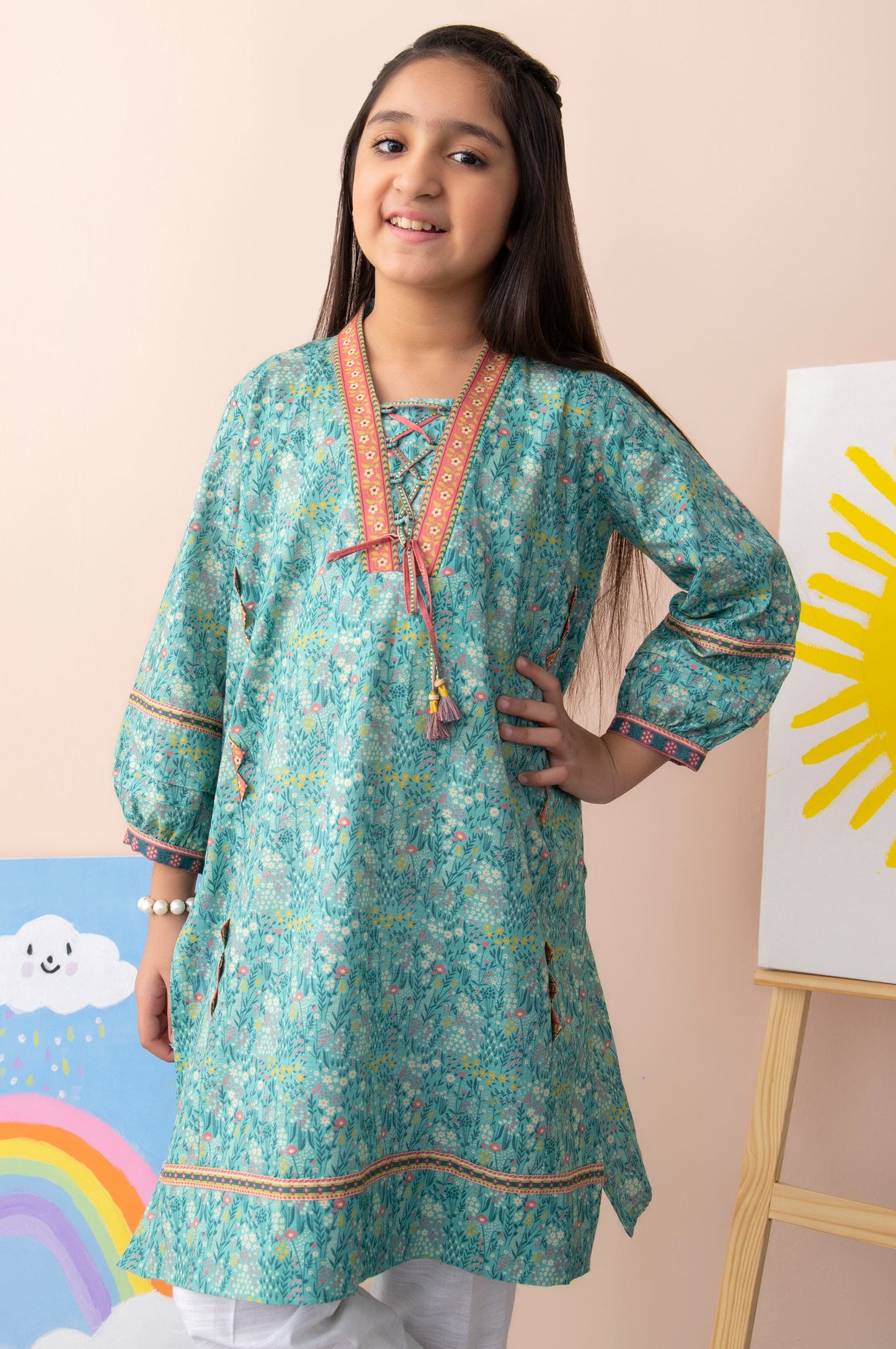 Stitched 1 Piece Printed Khaddar Junior Shirt