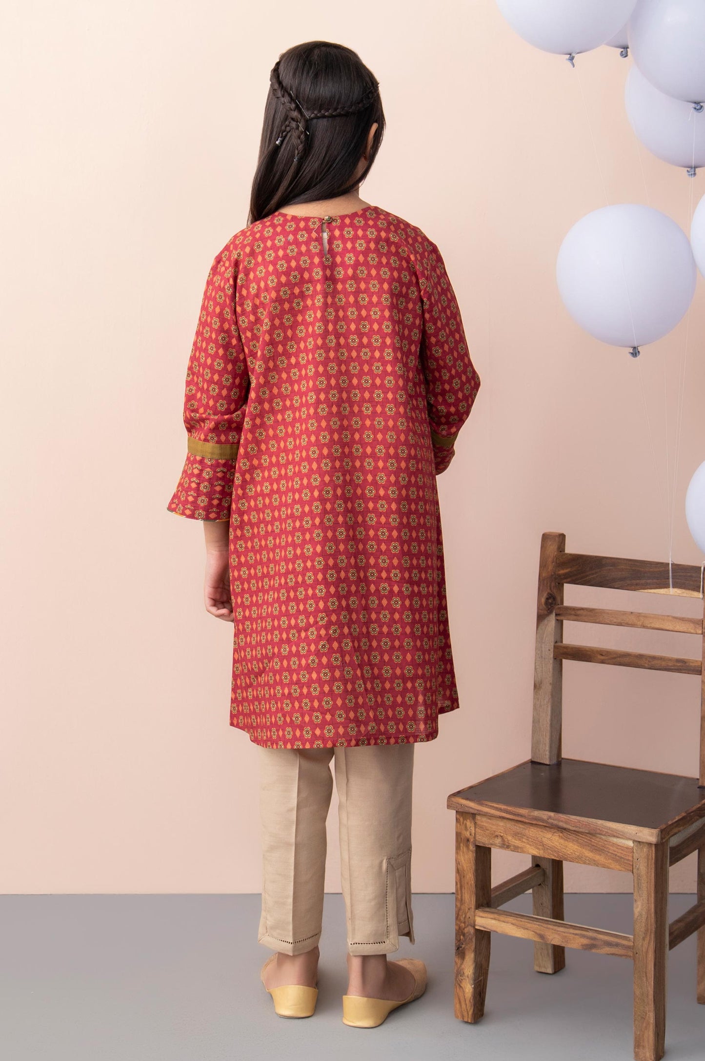 Stitched 1 Piece Printed Cambric Junior Shirt