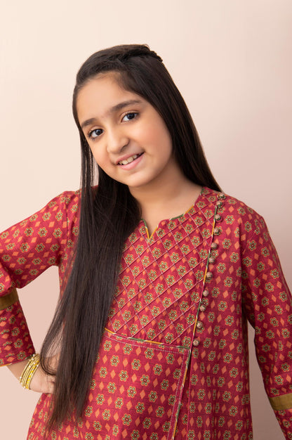 Stitched 1 Piece Printed Cambric Junior Shirt