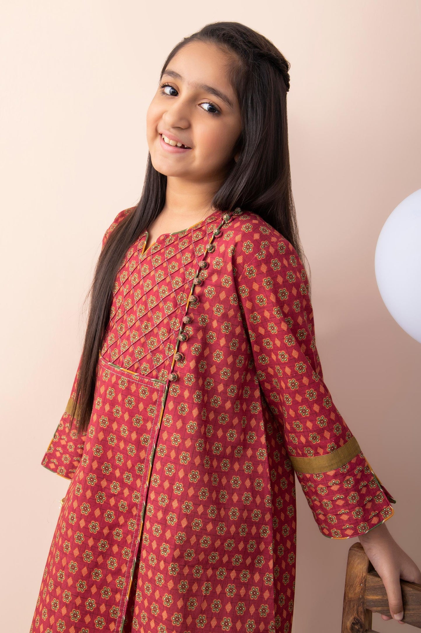 Stitched 1 Piece Printed Cambric Junior Shirt