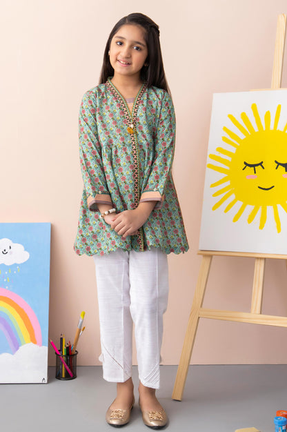 Stitched 1 Piece Printed Cambric Junior Shirt