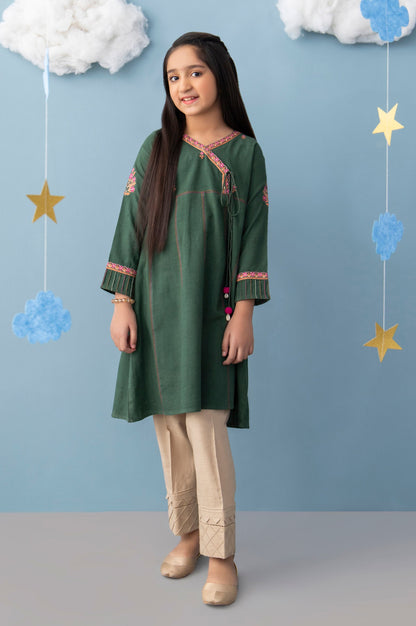 Stitched 1 Piece Embroidered Khaddar Junior Shirt