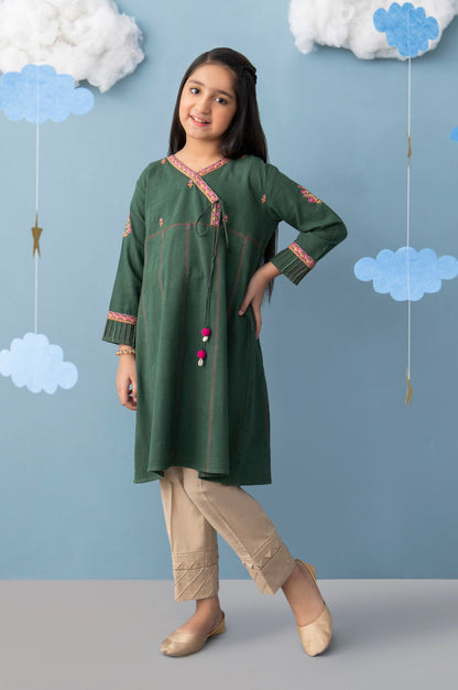 Stitched 1 Piece Embroidered Khaddar Junior Shirt