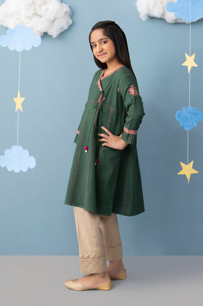 Stitched 1 Piece Embroidered Khaddar Junior Shirt