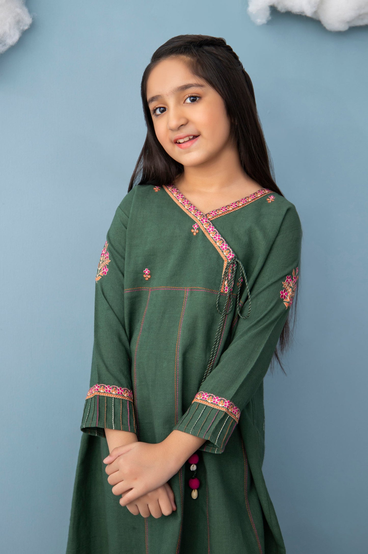 Stitched 1 Piece Embroidered Khaddar Junior Shirt