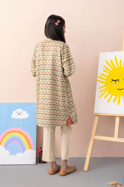 Stitched 1 Piece Printed Khaddar Junior Shirt