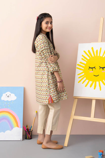Stitched 1 Piece Printed Khaddar Junior Shirt