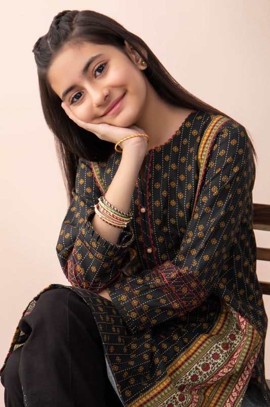 Stitched 1 Piece Printed Khaddar Junior Shirt