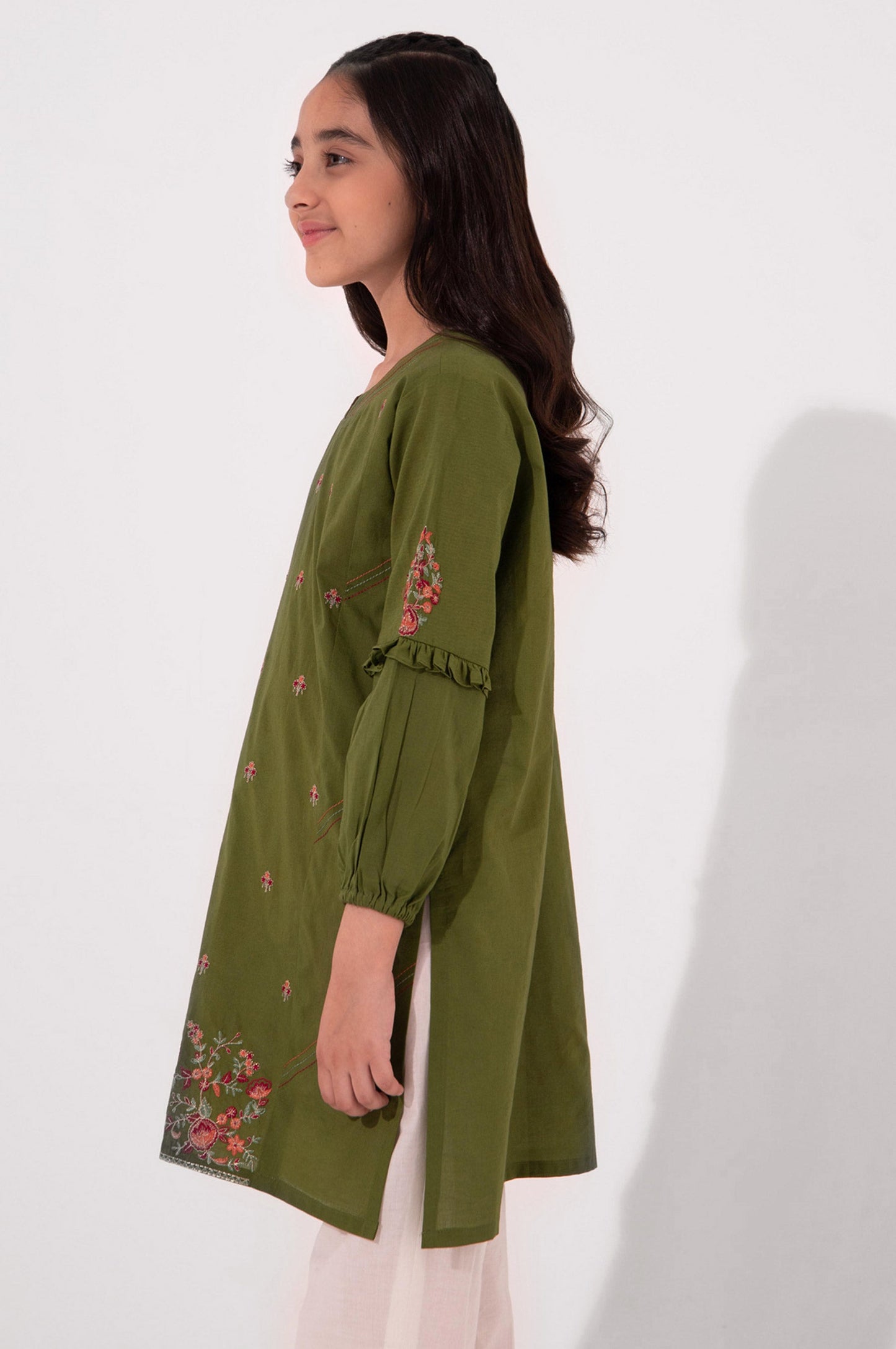 Stitched 1 Piece Embroidered Cambric Shirt