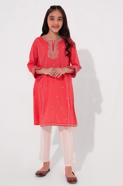 Stitched 1 Piece Embroidered Cambric Shirt