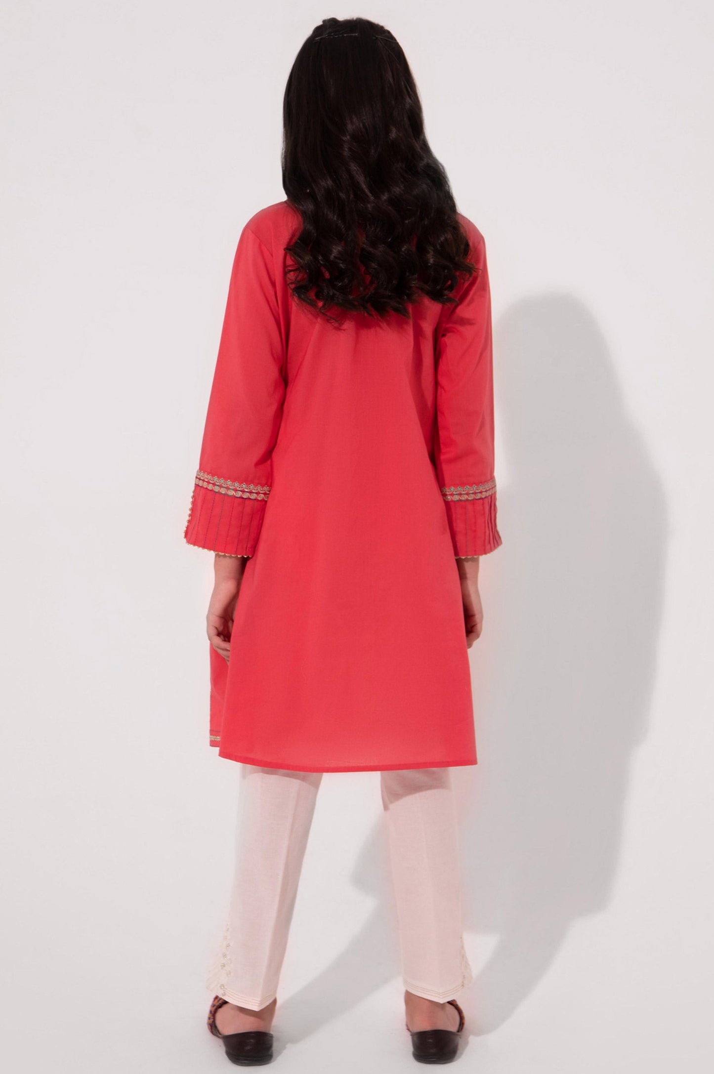 Stitched 1 Piece Embroidered Cambric Shirt