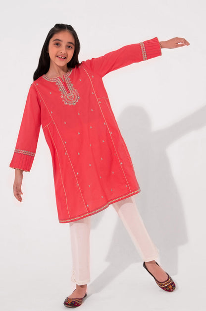 Stitched 1 Piece Embroidered Cambric Shirt