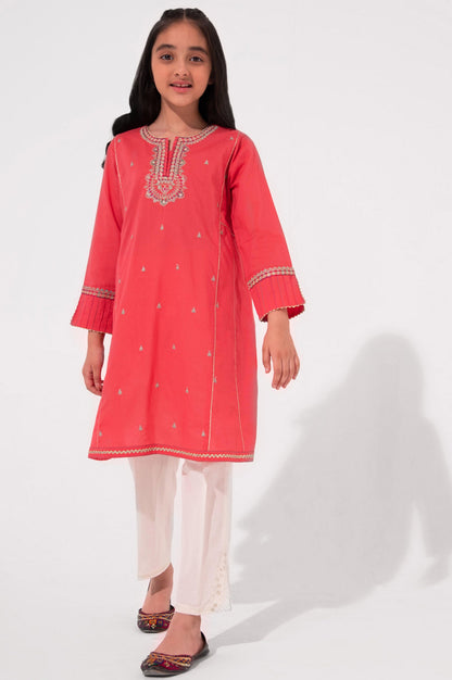 Stitched 1 Piece Embroidered Cambric Shirt